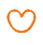 Serce pomarańczowa ikona
